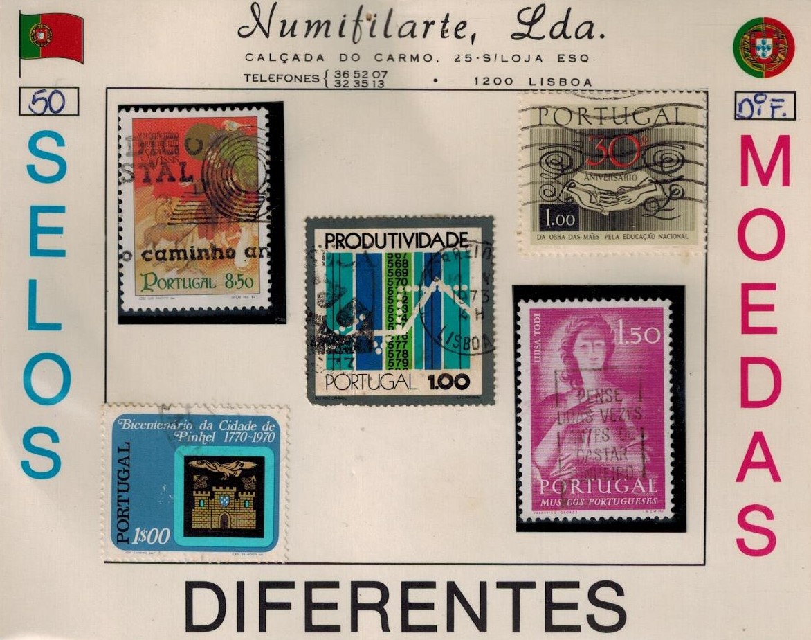 PORTUGAL 50 Selos Diferentes
