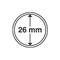 Cpsulas Redondas para Moedas 26mm - 100 unidades