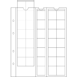 Folhas transparentes OPTIMA27 para 35 moedas at 27mm
