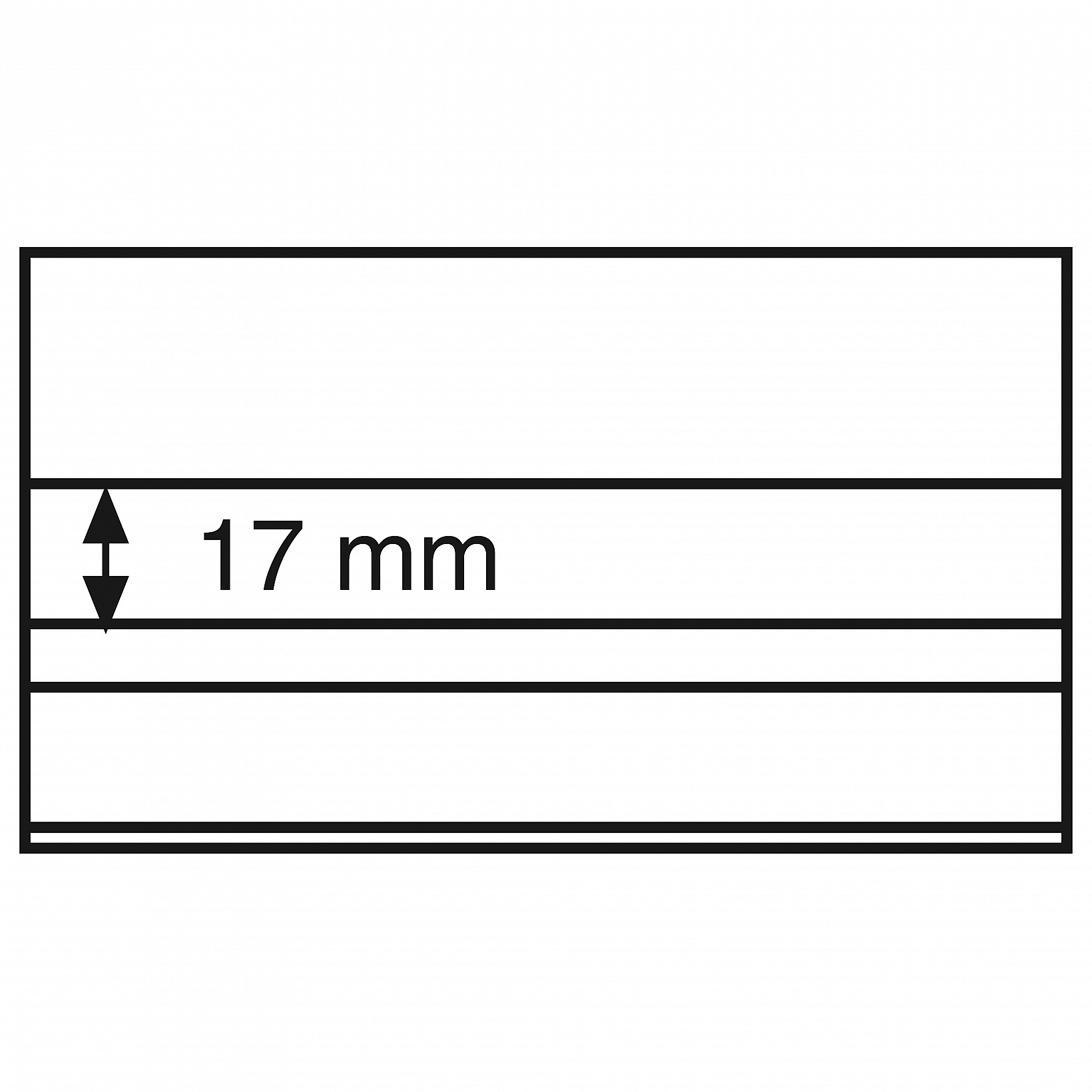 Expositores de carto para selos PVC 148x85mm 2 Bandas